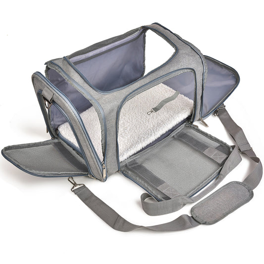 Portable Cat & Dog Travel Carrier Bag – Breathable Pet Carry Shoulder Bag for Small Pets