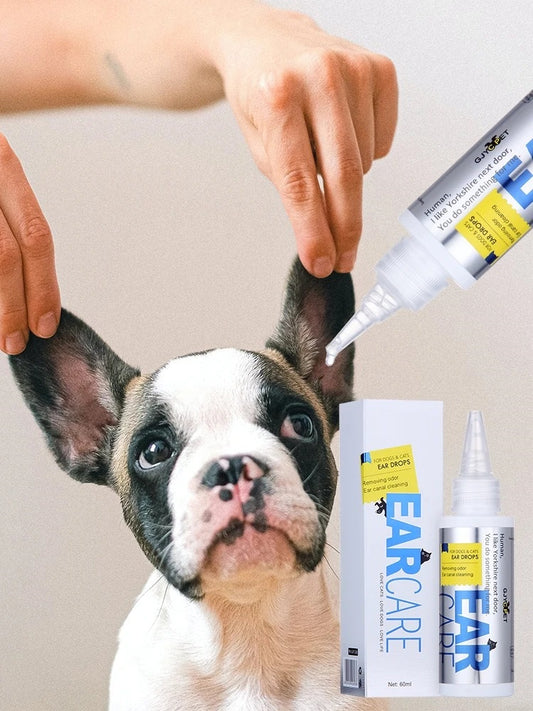 Pet Ear Cleaning Drops – Ear Care Solution for Dogs & Cats (60ml)