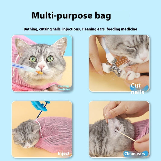 Cat Grooming Bath Bag β Anti Scratch & Anti Bite Bathing Restraint Bag