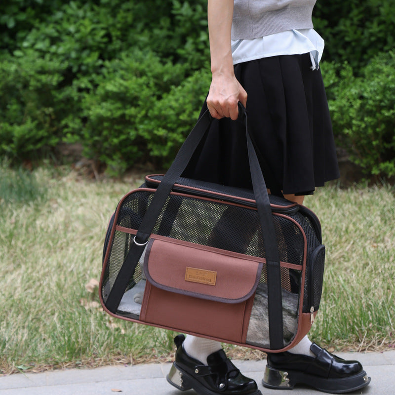 Breathable Oxford Cloth Pet Carrier Shoulder Bag for Small Dogs & Cats – Portable Pet Sling Bag