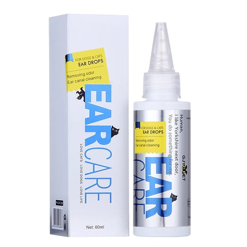 Pet Ear Cleaning Drops – Ear Care Solution for Dogs & Cats (60ml)