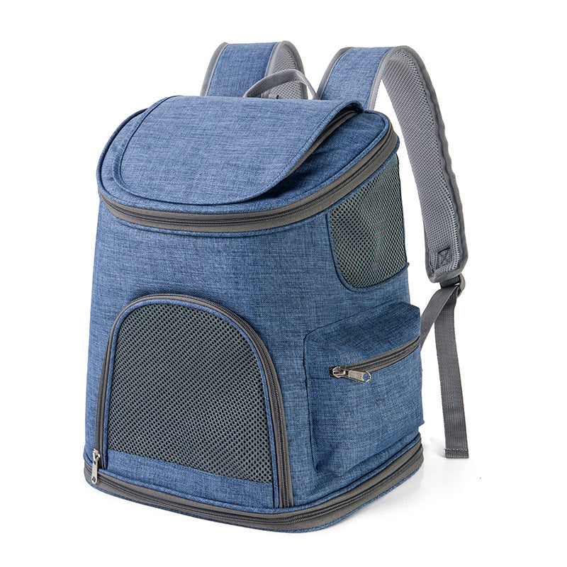 Oxford Cloth Pet Backpack Carrier for Small Dogs & Cats – Portable Breathable Pet Travel Backpack