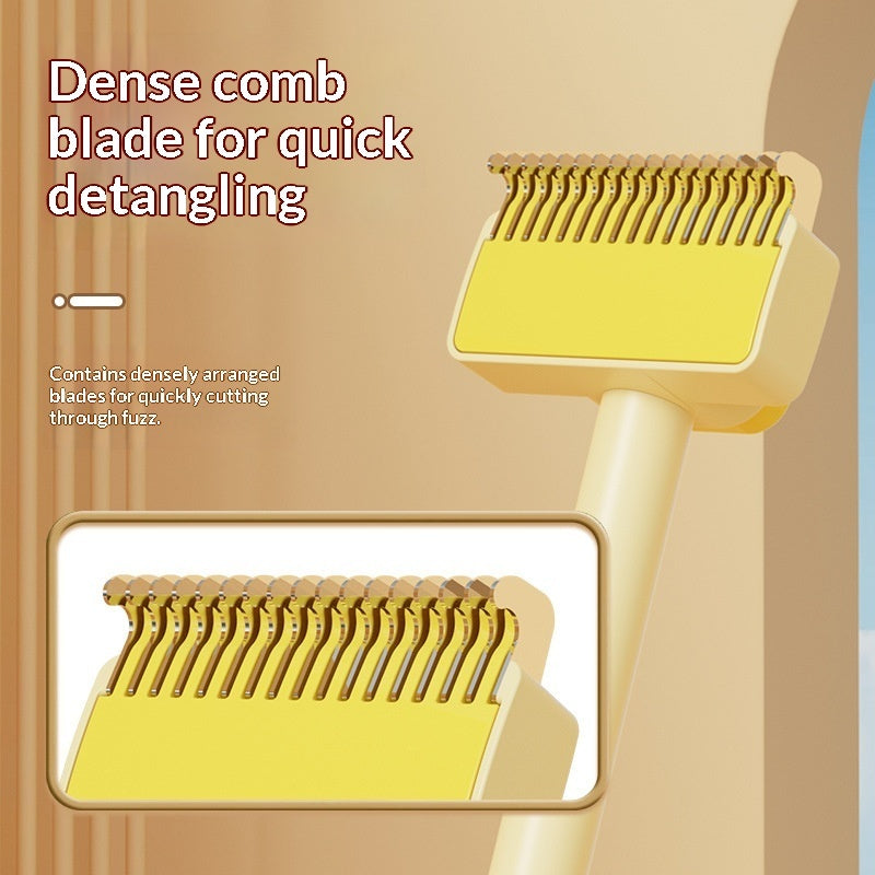 Pet Detangling Grooming Comb – Dog & Cat Hair Knot Remover Brush