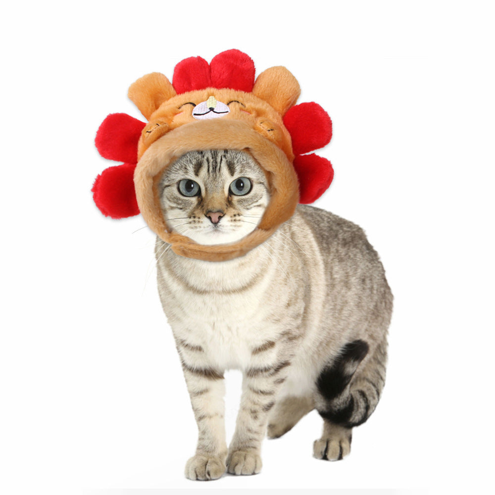 Funny Curly Hair Pet Hat for Cats & Dogs | Cute Wig Costume for Pets