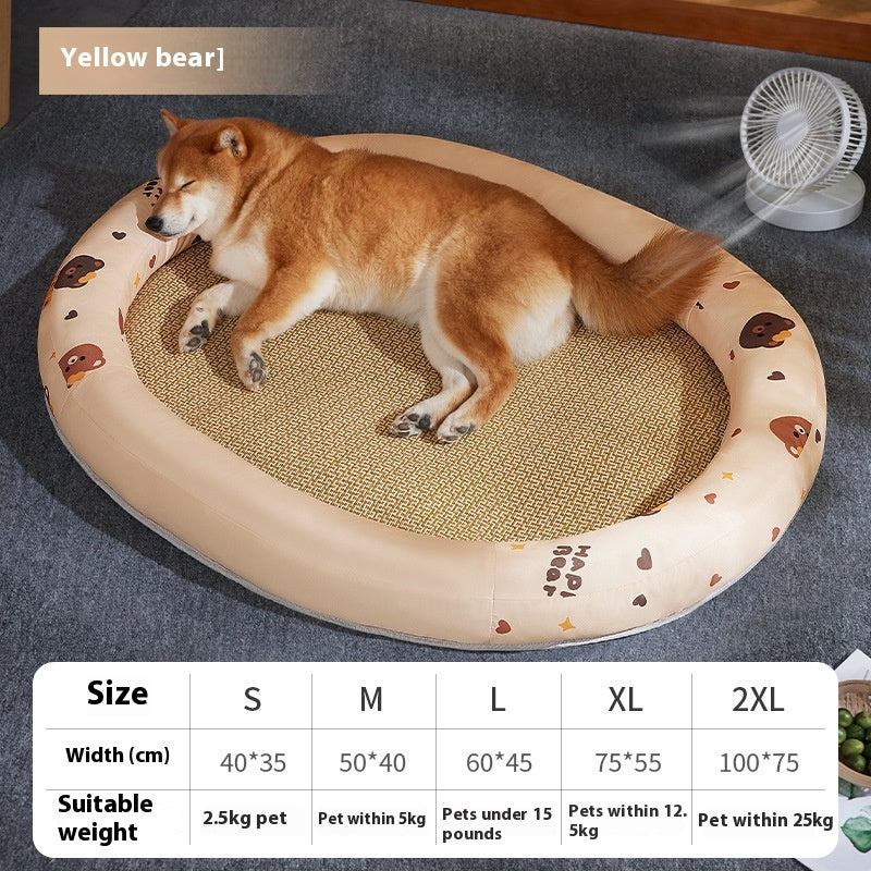 Cooling Pet Mat Bed for Dogs & Cats Oval Summer Cooling Pad Pet Nest