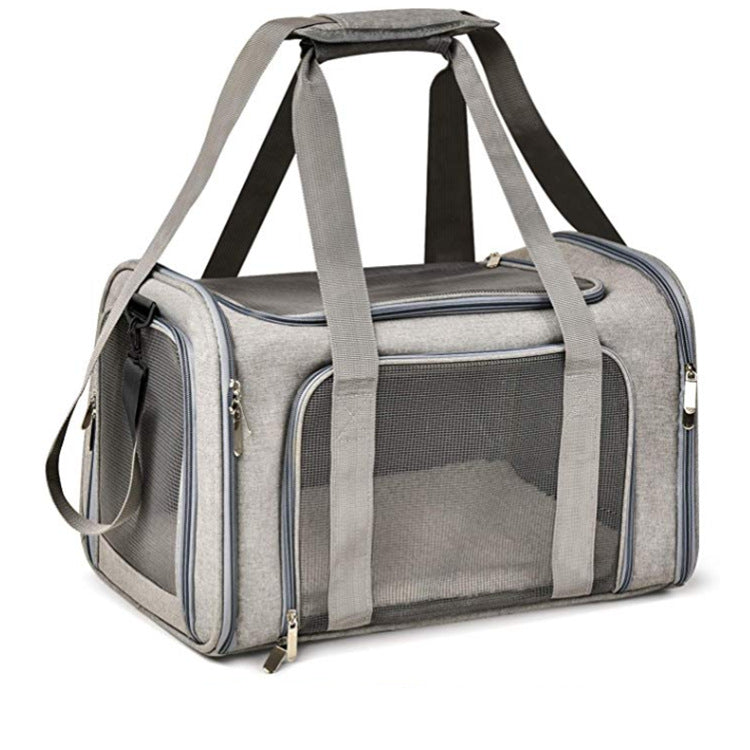 Portable Cat & Dog Travel Carrier Bag – Breathable Pet Carry Shoulder Bag for Small Pets