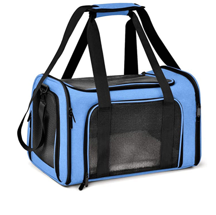Portable Cat & Dog Travel Carrier Bag – Breathable Pet Carry Shoulder Bag for Small Pets
