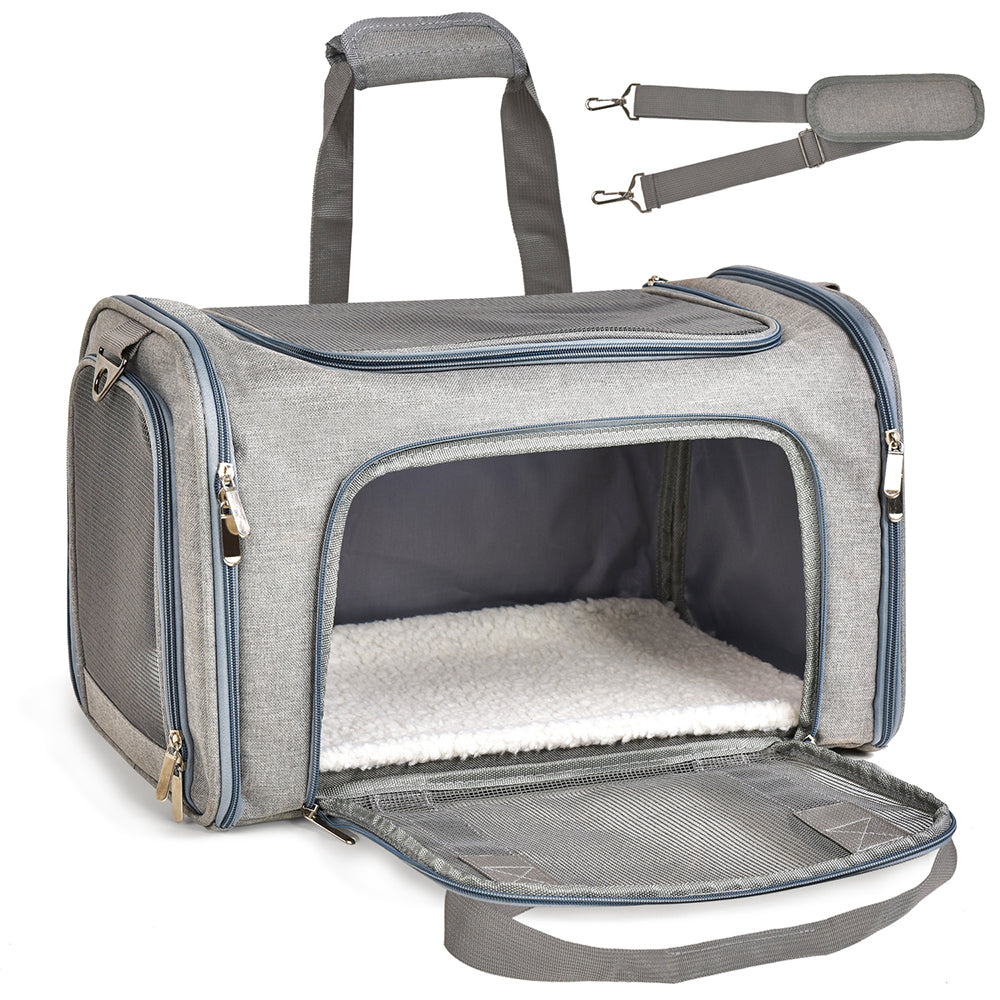 Portable Cat & Dog Travel Carrier Bag – Breathable Pet Carry Shoulder Bag for Small Pets