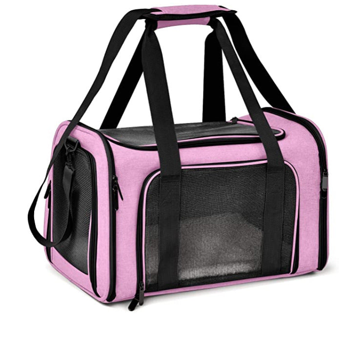 Portable Cat & Dog Travel Carrier Bag – Breathable Pet Carry Shoulder Bag for Small Pets