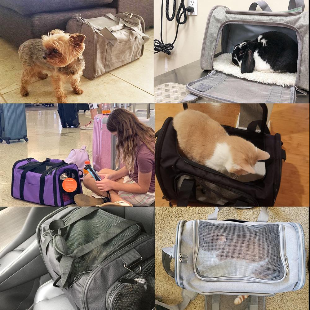 Portable Cat & Dog Travel Carrier Bag – Breathable Pet Carry Shoulder Bag for Small Pets