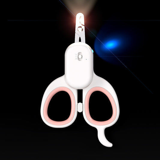 LED Pet Nail Clipper USB Rechargeable – Lighted Nail Scissors for Dogs & Cats