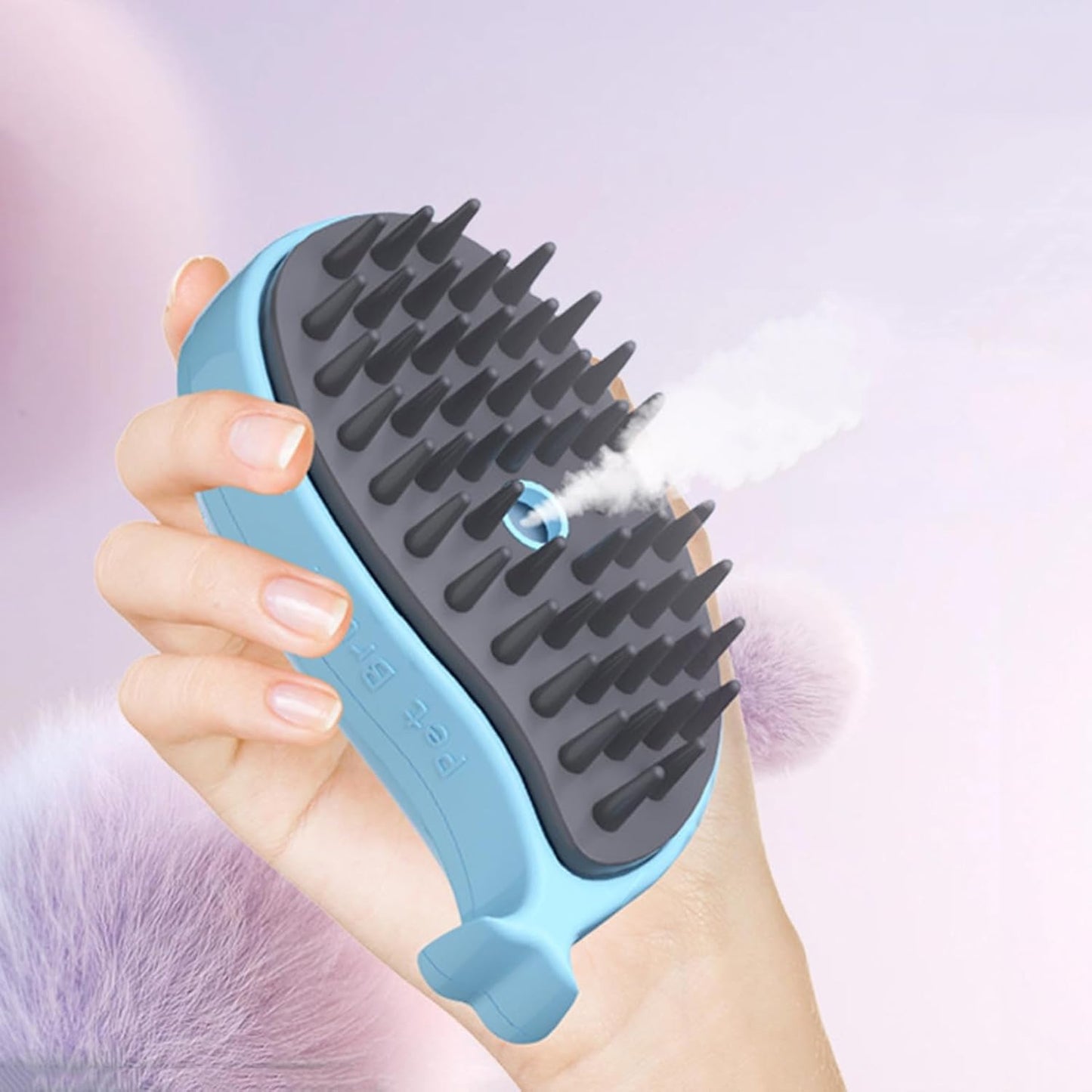 Steamy Cat Brush 3-in-1 – Pet Steam Grooming Brush with Spray & Massage