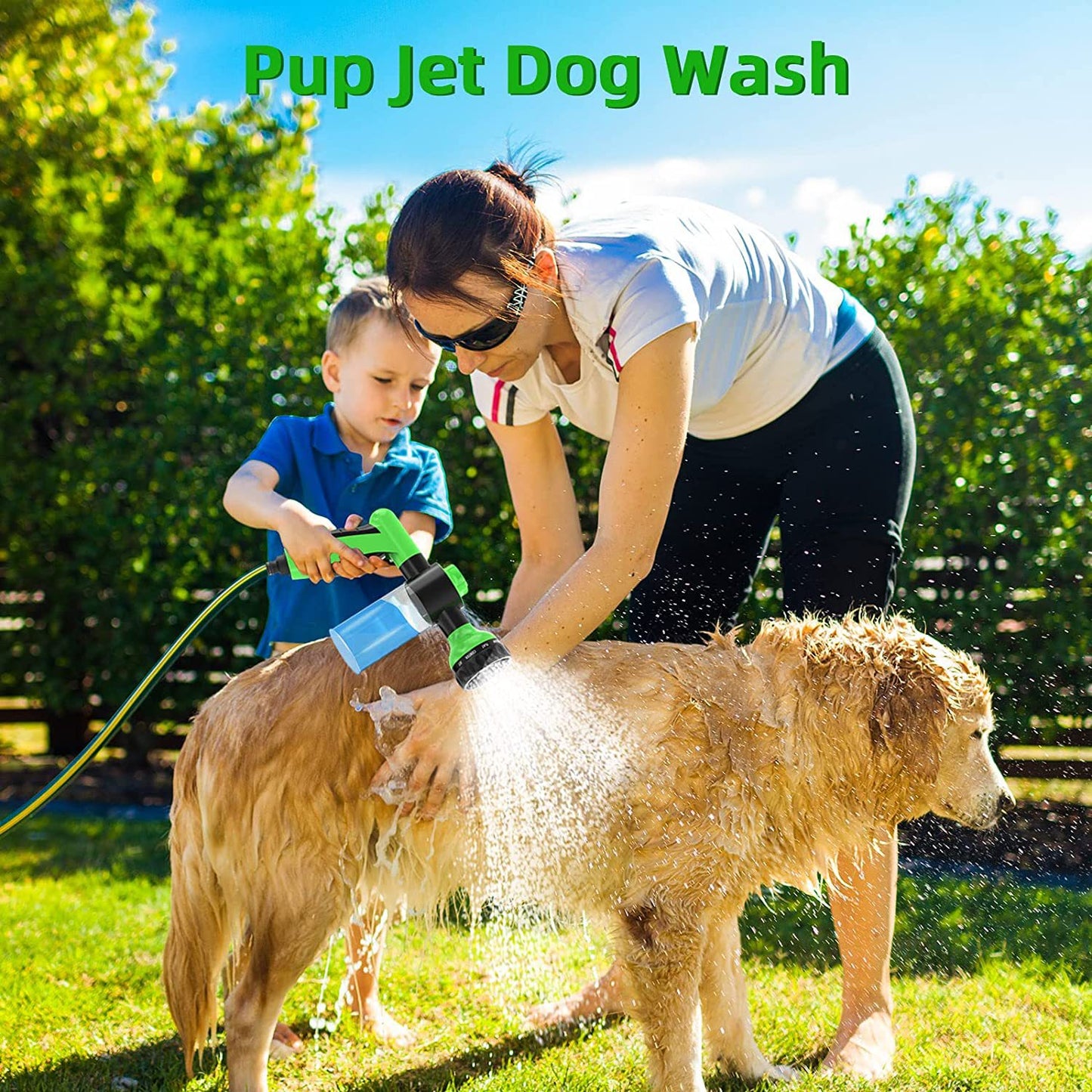 High Pressure Pet Shower Sprayer – Dog Bath Shower Brush & Grooming Comb