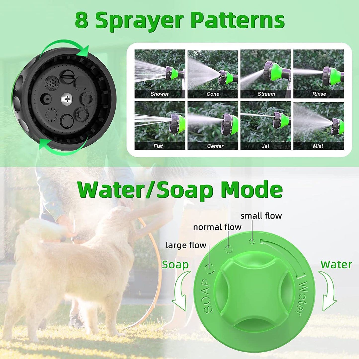 High Pressure Pet Shower Sprayer – Dog Bath Shower Brush & Grooming Comb