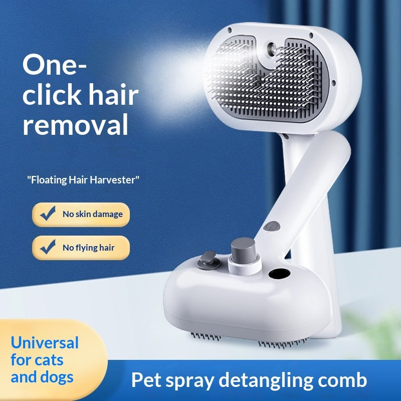 Pet Spray Comb Grooming Tool – Hair Cleaning & Massage Brush for Dogs & Cats