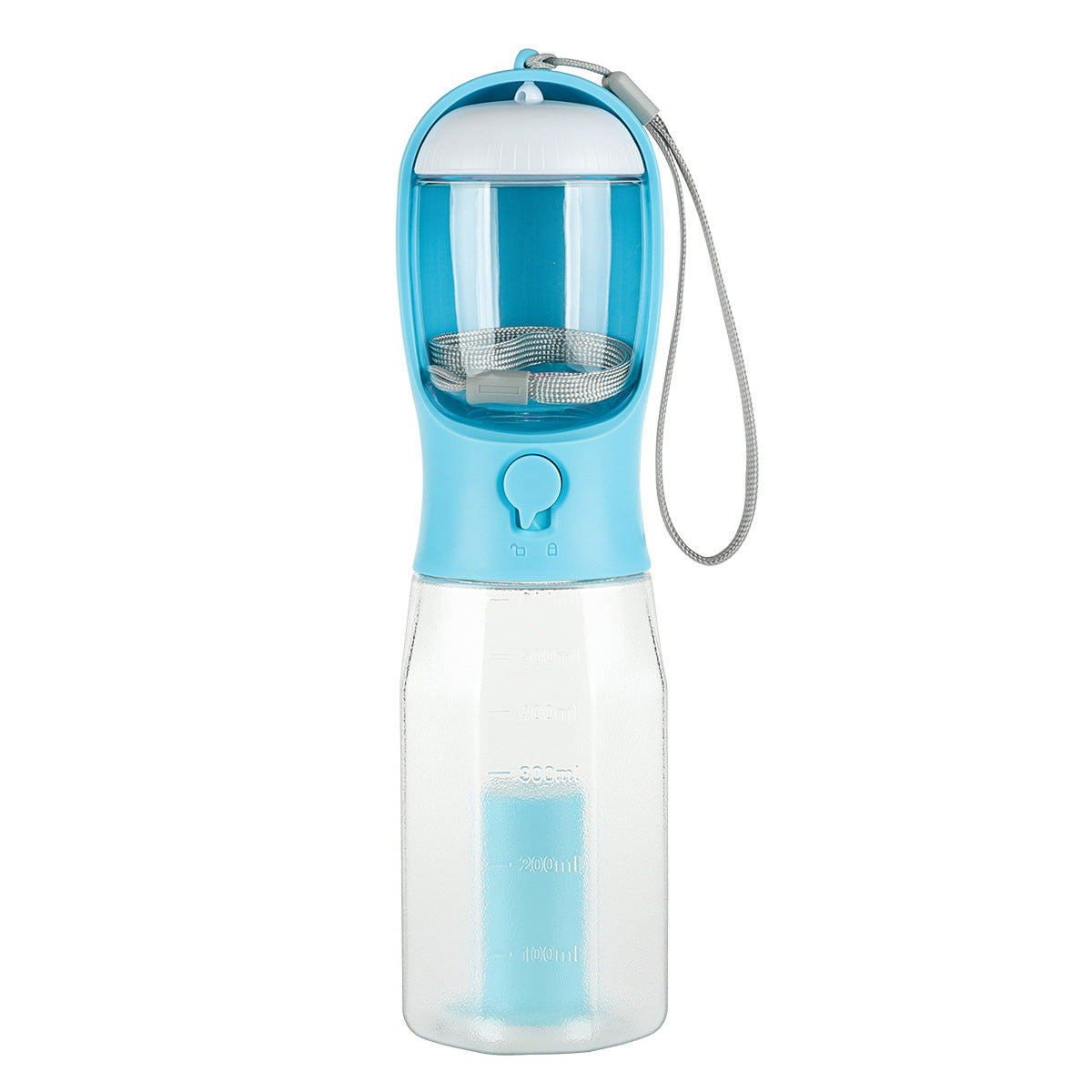 3-in-1 Portable Pet Water Bottle – Dog & Cat Travel Feeder with Poop Bag Dispenser