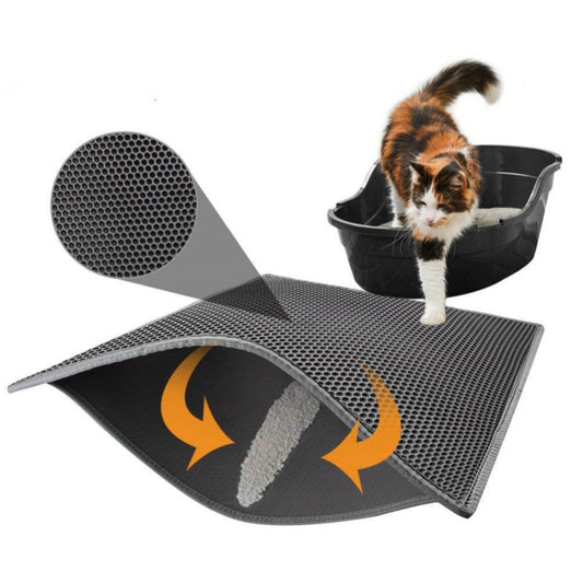 Honeycomb Cat Litter Mat – Waterproof & Urine Proof Double Layer Pad