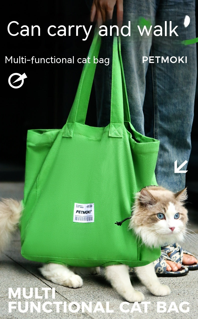Large Capacity Pet Carrier Bag – Breathable Escape-Proof Cat & Dog Shoulder Travel Bag