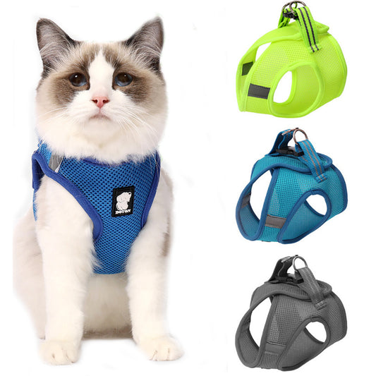 Anti-Escape Cat Harness & Leash – Adjustable Cat Traction Harness for Safe Outdoor Walking