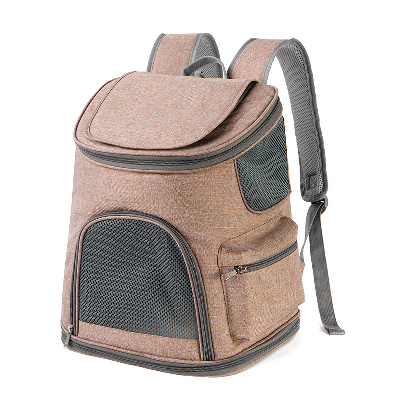 Oxford Cloth Pet Backpack Carrier for Small Dogs & Cats – Portable Breathable Pet Travel Backpack