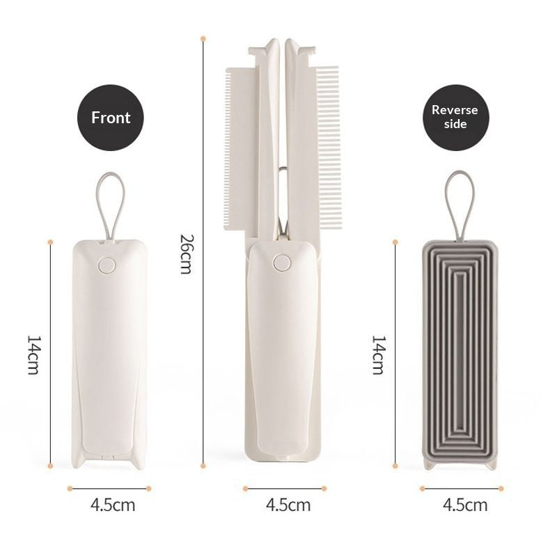 Foldable Pet Grooming Comb – Detangling & De-Shedding Brush for Dogs & Cats