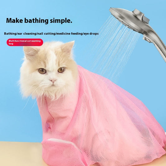 Cat Grooming Bath Bag – Anti Scratch & Anti Bite Bathing Restraint Bag
