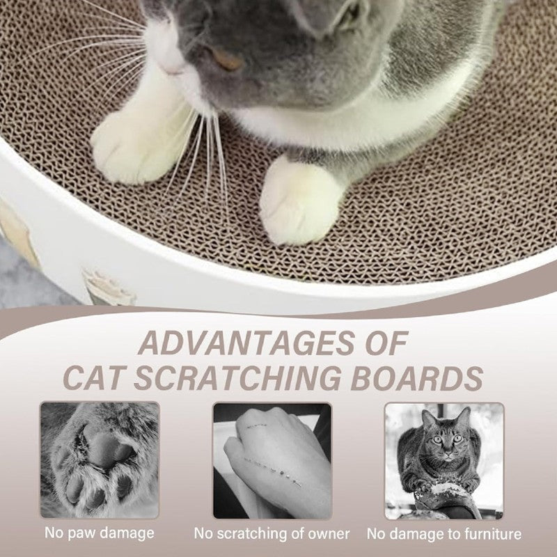 Round Cat Scratching Board & Nest – Multifunctional Scratcher Bed for Indoor Cats