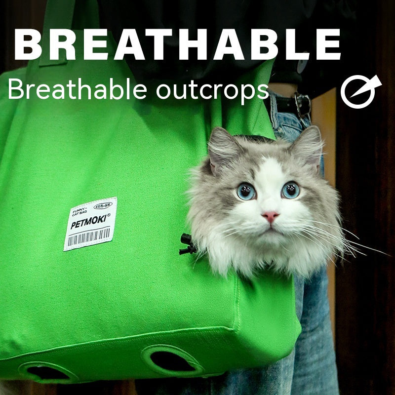 Large Capacity Pet Carrier Bag – Breathable Escape-Proof Cat & Dog Shoulder Travel Bag