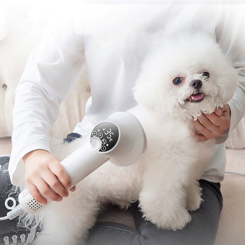 Smart Pet Hair Dryer & Grooming Comb – Silent Dog & Cat Blow Dryer Brush
