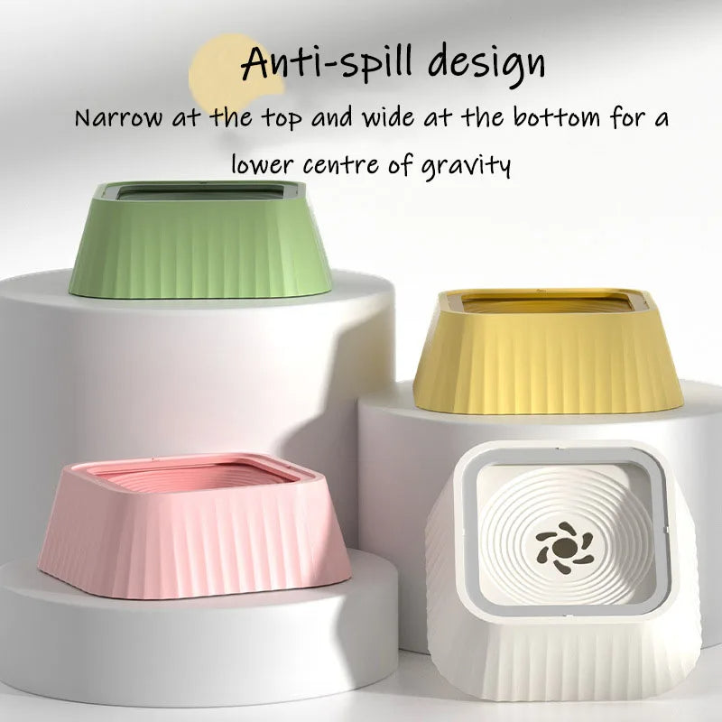 No Spill Floating Pet Water Bowl – Anti Splash Dog & Cat Drinking Bowl (Dry Mouth Design)