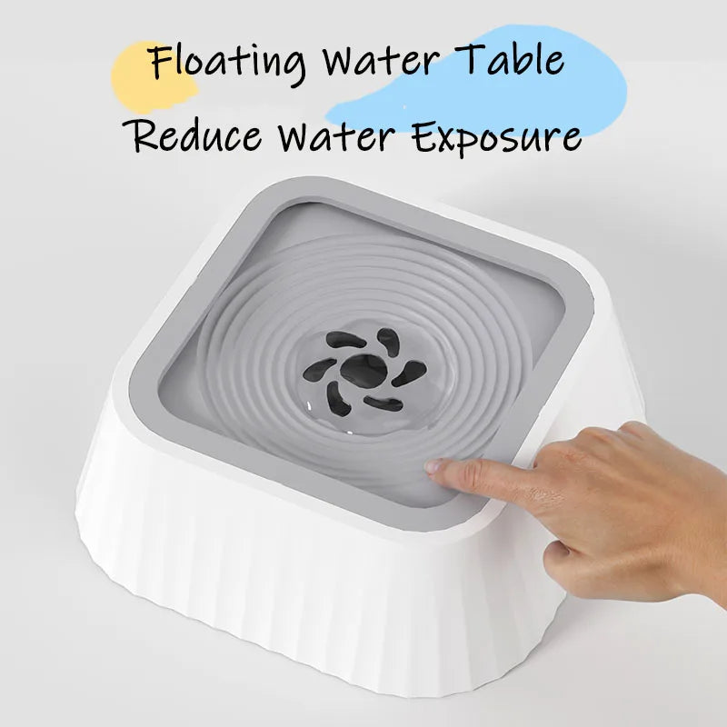 No Spill Floating Pet Water Bowl – Anti Splash Dog & Cat Drinking Bowl (Dry Mouth Design)