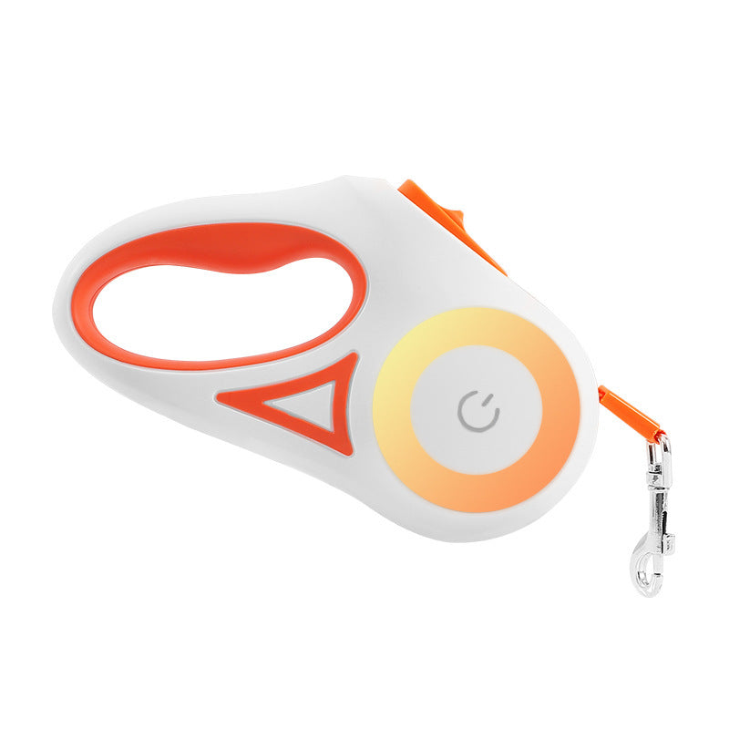 Retractable Dog Leash with LED Light – Automatic Pet Traction Rope & Spotlight Collar