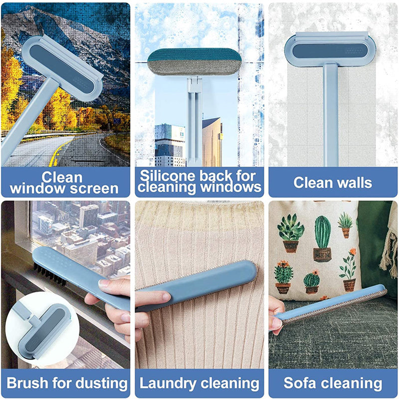 4-in-1 Multifunctional Pet Hair Removal Brush | Dog & Cat Hair Cleaner | Window & Screen Cleaner Gadget