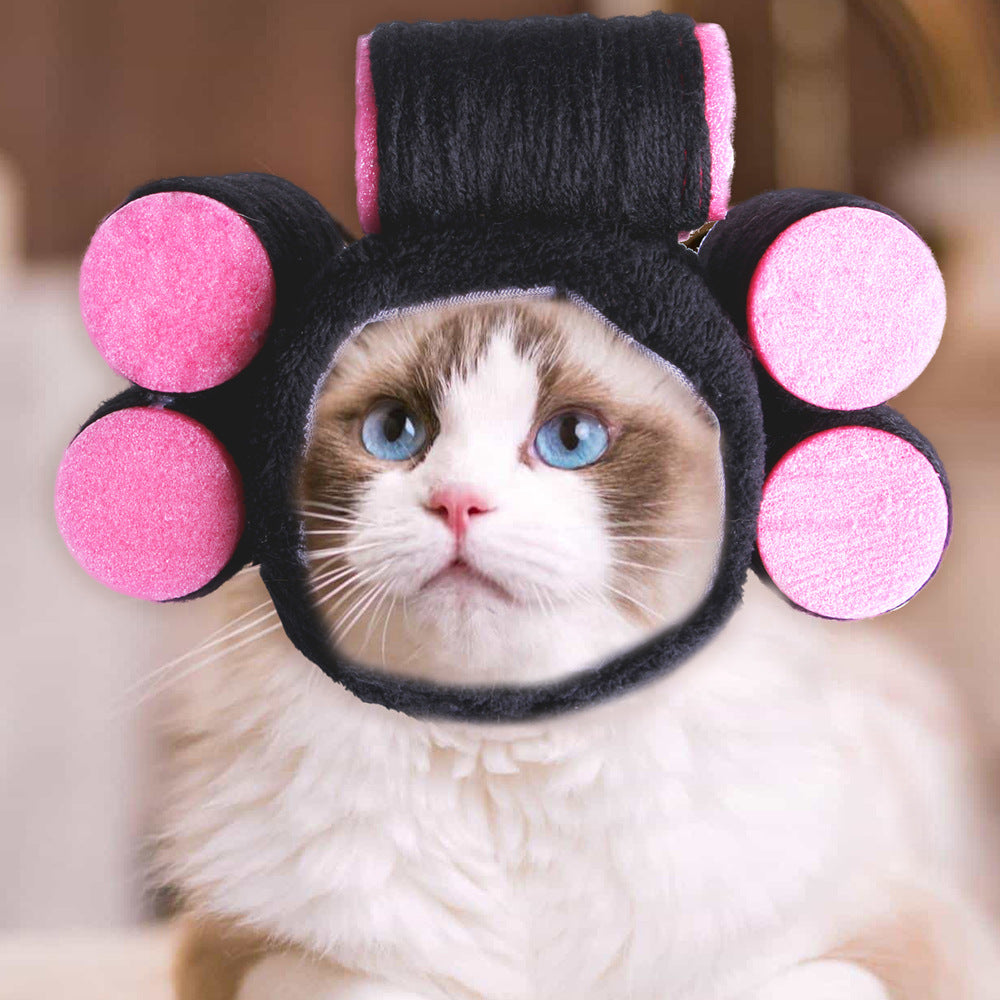Funny Curly Hair Pet Hat for Cats & Dogs | Cute Wig Costume for Pets