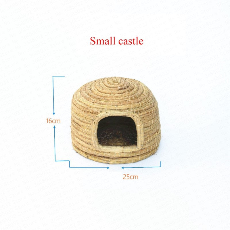 Pet Grass Nest Natural Dog Cat Bed Cooling Grass Pet Mat Eco Friendly Pet Bed