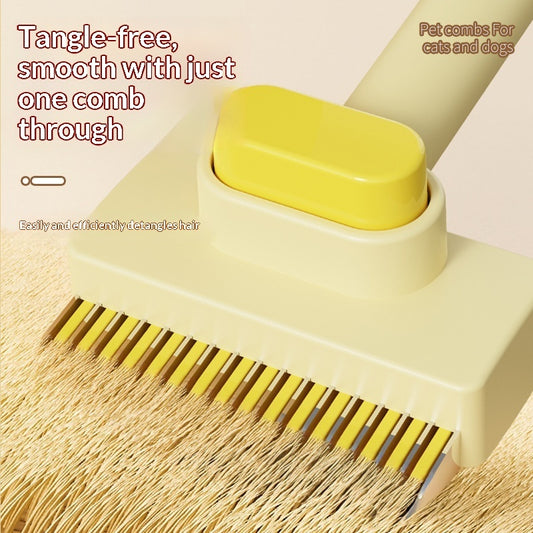 Pet Detangling Grooming Comb – Dog & Cat Hair Knot Remover Brush