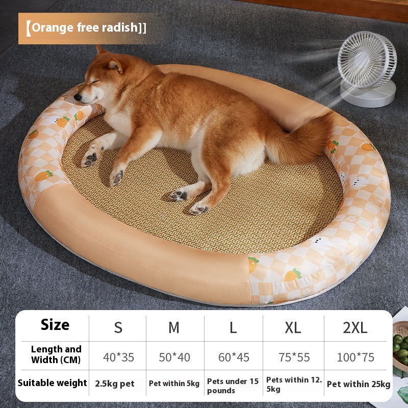 Cooling Pet Mat Bed for Dogs & Cats Oval Summer Cooling Pad Pet Nest