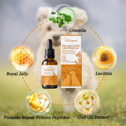 Pet Hair Care Anti-Itch Spray – Skin Relief & Soft Fur Care for Dogs & Cats