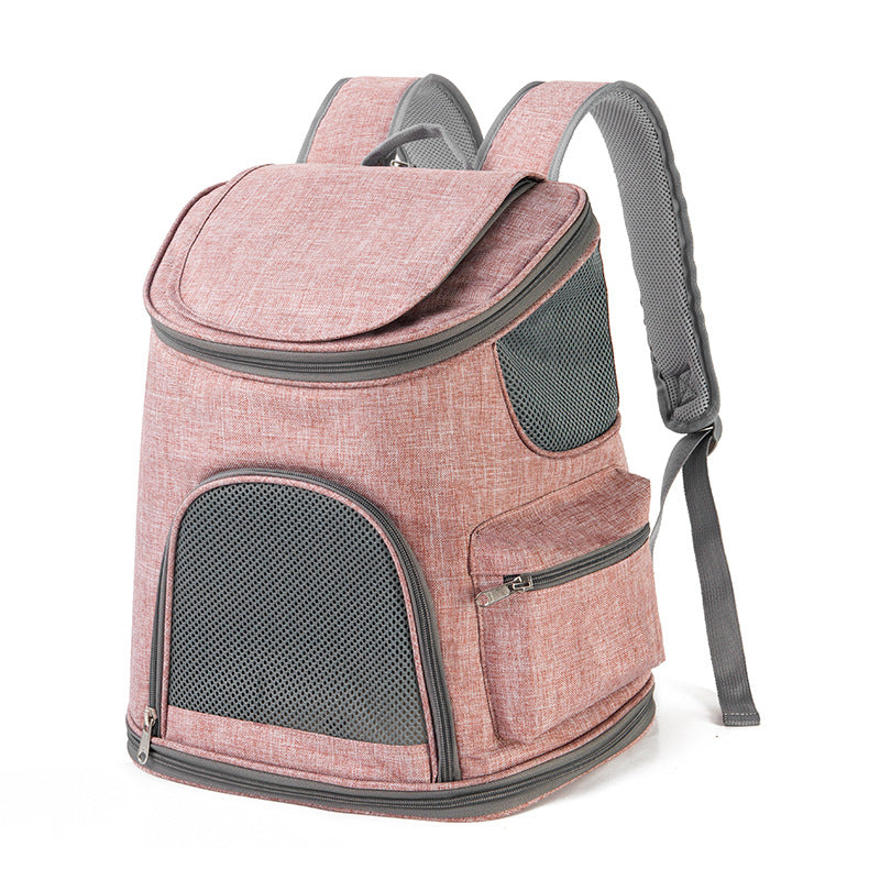 Oxford Cloth Pet Backpack Carrier for Small Dogs & Cats – Portable Breathable Pet Travel Backpack