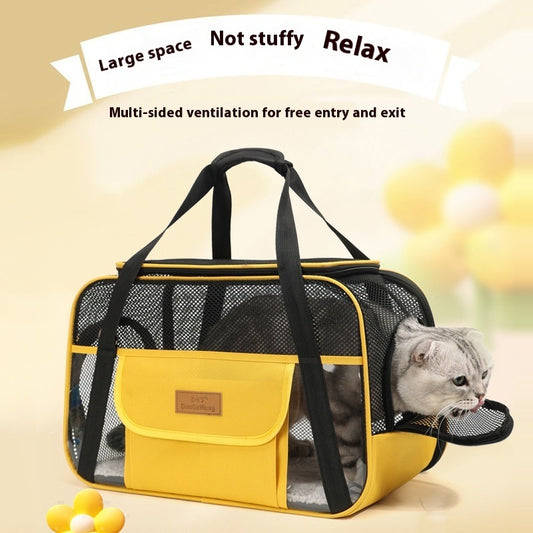 Breathable Oxford Cloth Pet Carrier Shoulder Bag for Small Dogs & Cats – Portable Pet Sling Bag