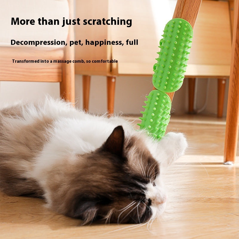 Cat Self Grooming Brush Wall Corner – Hair Removal Massage Scratcher Comb