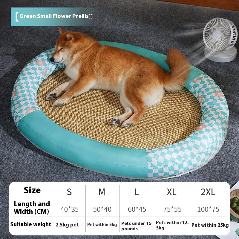 Cooling Pet Mat Bed for Dogs & Cats Oval Summer Cooling Pad Pet Nest