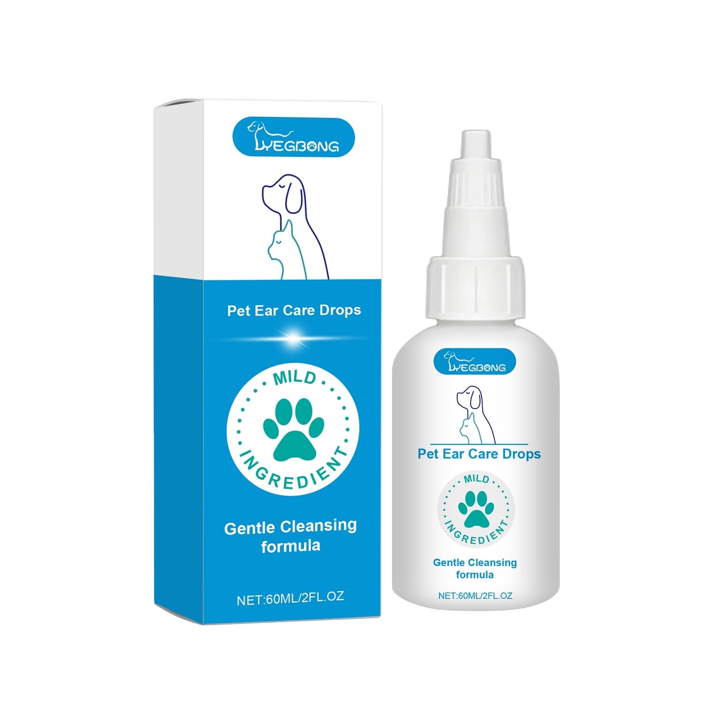 Pet Ear Care Drops – Gentle Ear Cleaning Solution for Dogs & Cats
