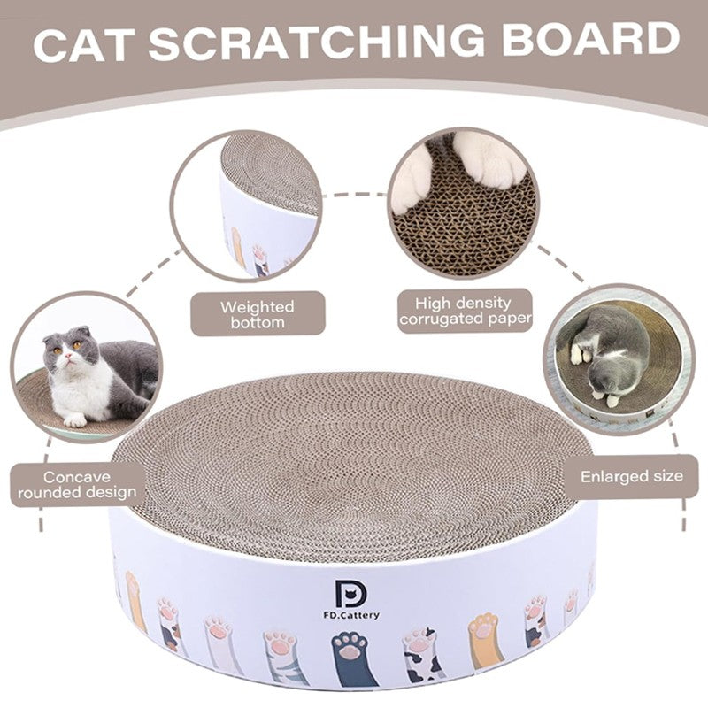 Round Cat Scratching Board & Nest – Multifunctional Scratcher Bed for Indoor Cats