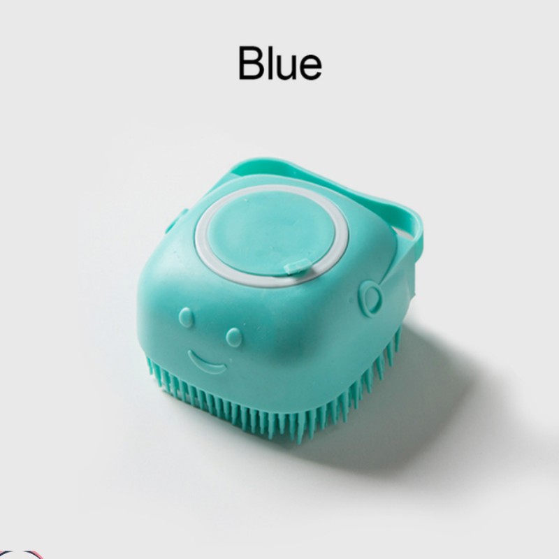 Pet Grooming Brush with Soap Dispenser – Soft Silicone Bath Brush for Dogs & Cats