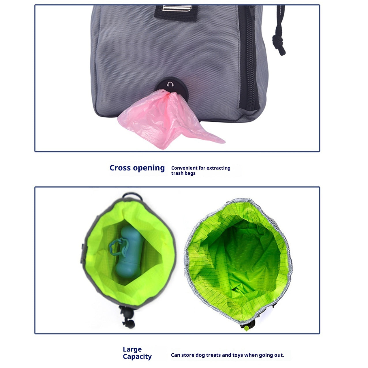 Portable Pet Training Treat Bag – Hands Free Dog Snack Pouch for Walking & Training