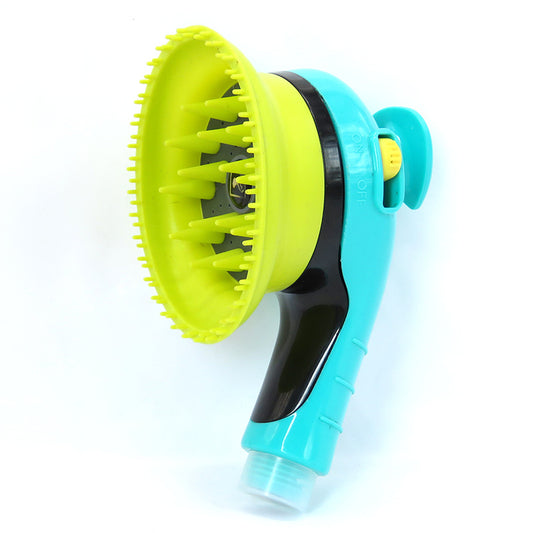 Pet Shower Head Massage Brush – Cat & Dog Bath Sprayer Grooming Tool