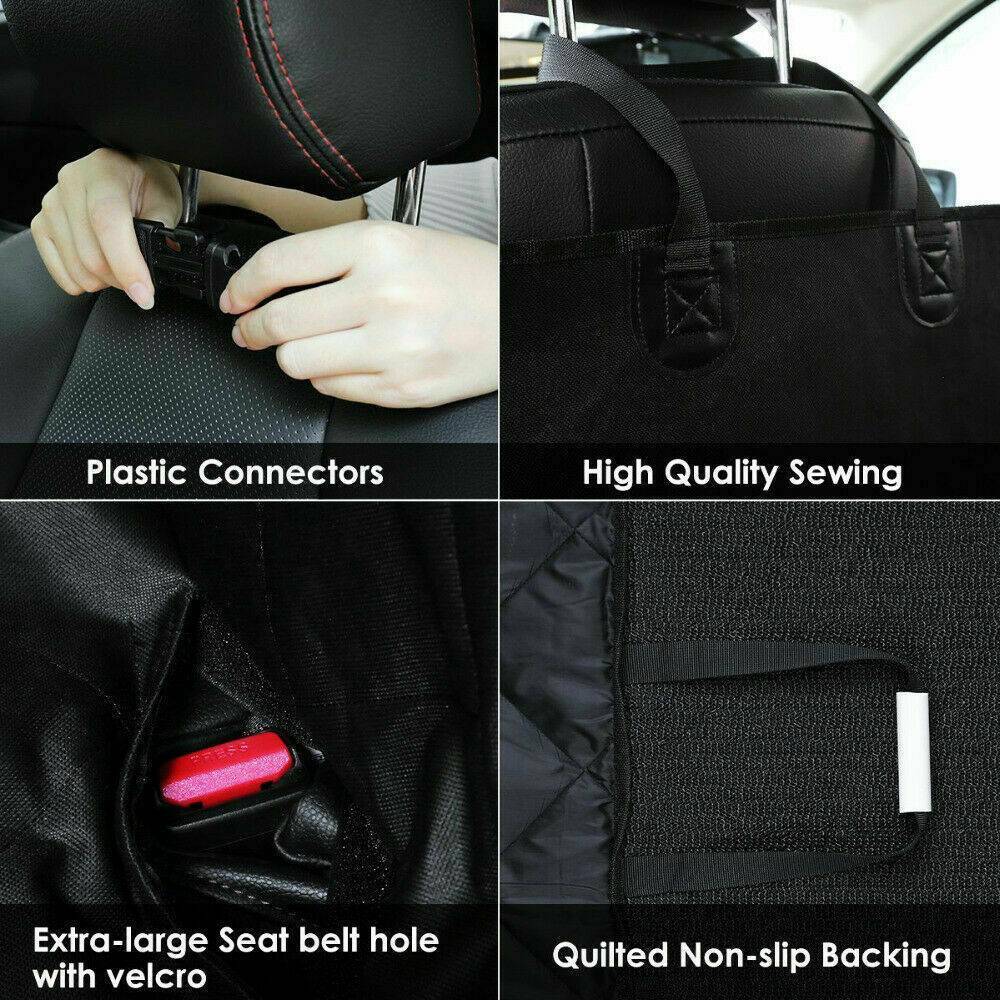 Waterproof Dog Car Seat Cover Hammock – Anti-Slip Pet Back Seat Protector for Cars, SUVs & Trucks