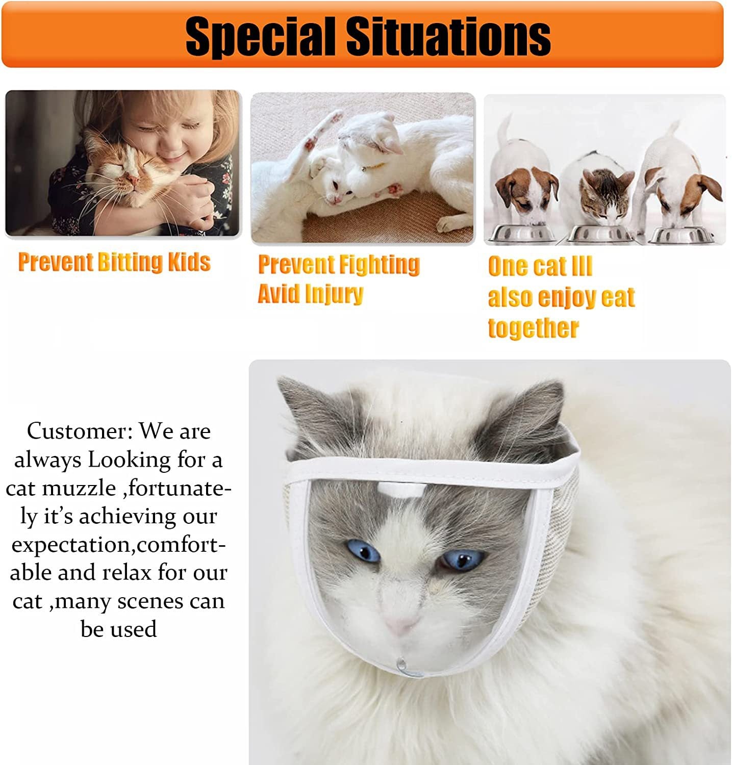 Anti Bite Pet Muzzle Mask – Breathable Grooming Muzzle for Cats & Dogs