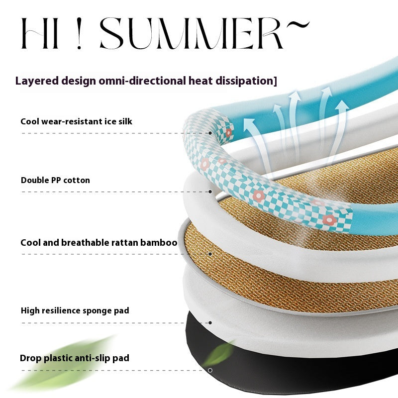 Cooling Pet Mat Bed for Dogs & Cats Oval Summer Cooling Pad Pet Nest